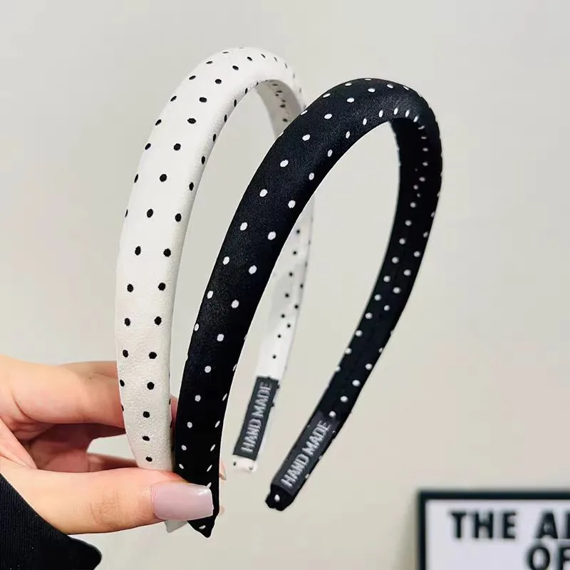 1/4 Stück Einfaches Schwarz-Weißes Gepunktetes Breites Haarband für Frauen, Elegantes Haarband für den Alltag, Modisches Haarband für Mädchen zum Gesichtwaschen – Detail 11