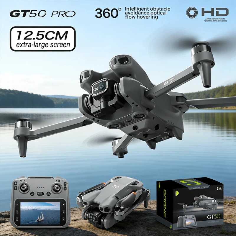 

Новый дрон 8K HD GT50 с камерой, функцией обхода препятствий, аэрофотосъемкой, бесщеточным двигателем, складной, с экраном, радиоуправляемый квадрокоптер-игрушка