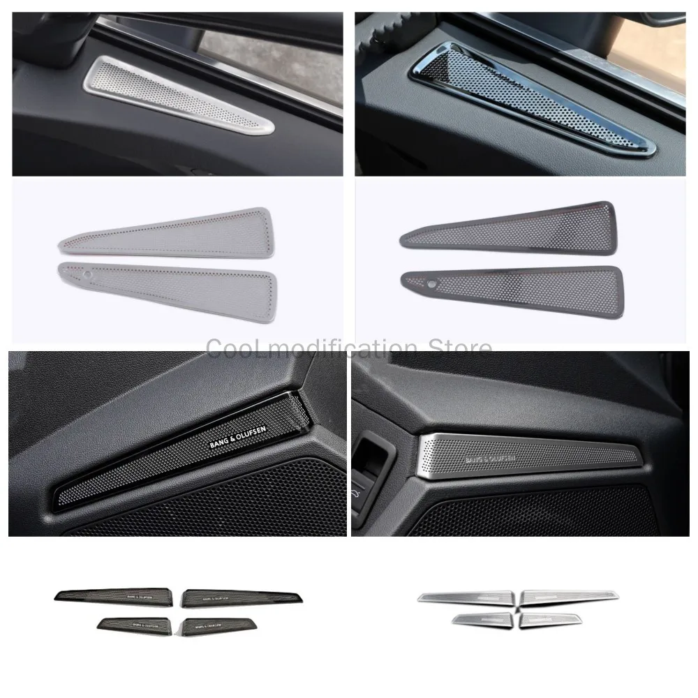 For Audi A3 8Y Sedan Sportback 2021 2022 Interior Stainless Steel Dashboard Window Pillar A Audio Sound Speaker Panel Cover Trim