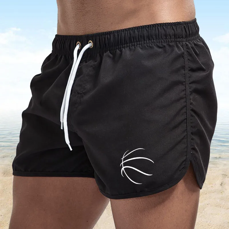 New men\'s swimwear casual shorts, fast breathable shorts, beach party swimwear, men\'s fitness and sports shorts