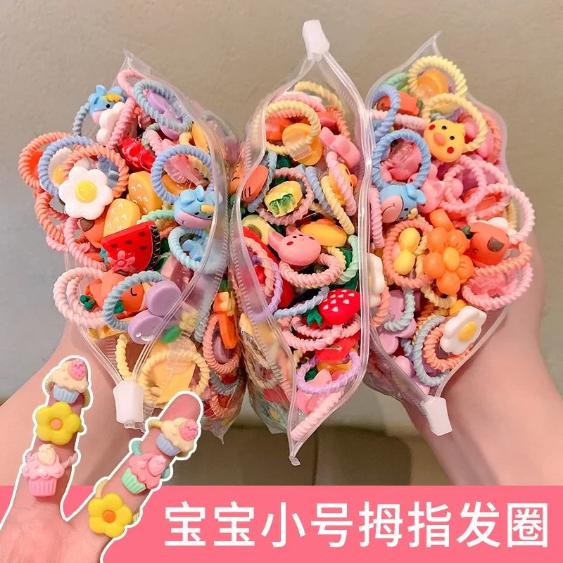 Children\'s Rubber Band Does Not Hurt The Hair Elastic Girl Head Rope Small Tie Hair Chirp Scrunchies Headdress Baby Accessories