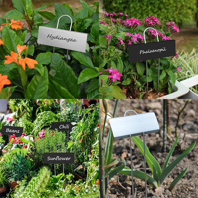 12Pcs/lot Metal Plant Tags Garden Gardening Potted Plants Plant Labels Waterproof Plant Marker Tags Garden Farm Supplies