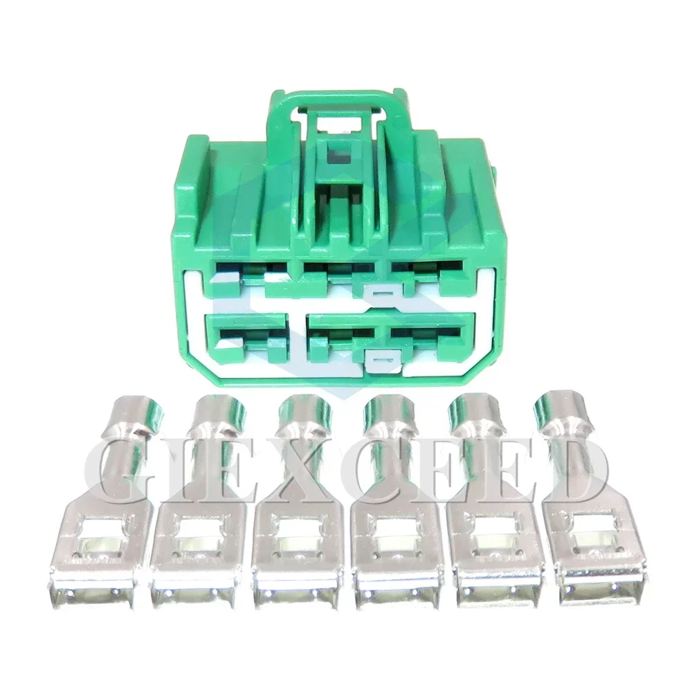 

1 Set 6 Pin 7283-3741-60 Automobile High-power Wire Socket 6.3 Series Car Large Current AC Assembly Unsealed Connector