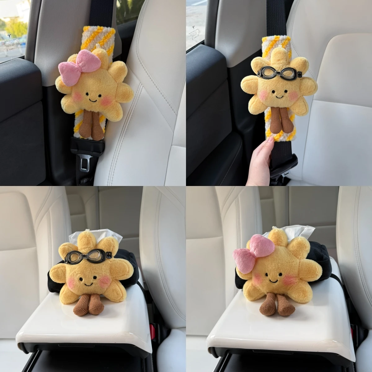 

Car Seat Belt Safety Belt Shoulder Cover Soft Breathable Plush Protection Seat Belt Padding Pad Interior Accessories