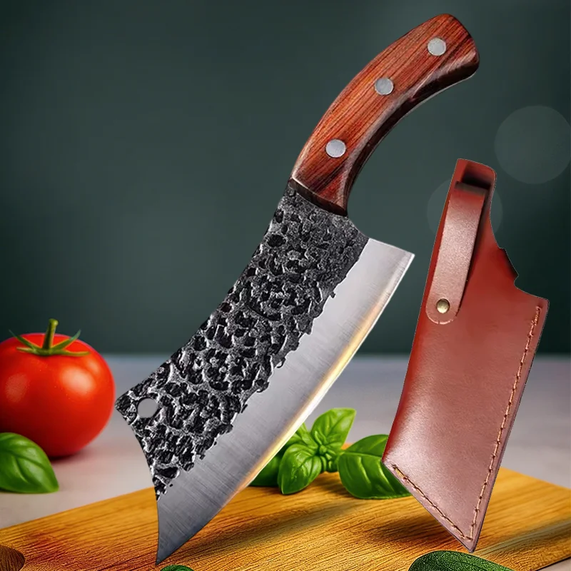 WXCOO Forged Cleaver Kitchen Slicing Butcher Knife Chef Knife Japanese Boning Knife Cooking Tool Meat Fish Cutting Knives Cutter