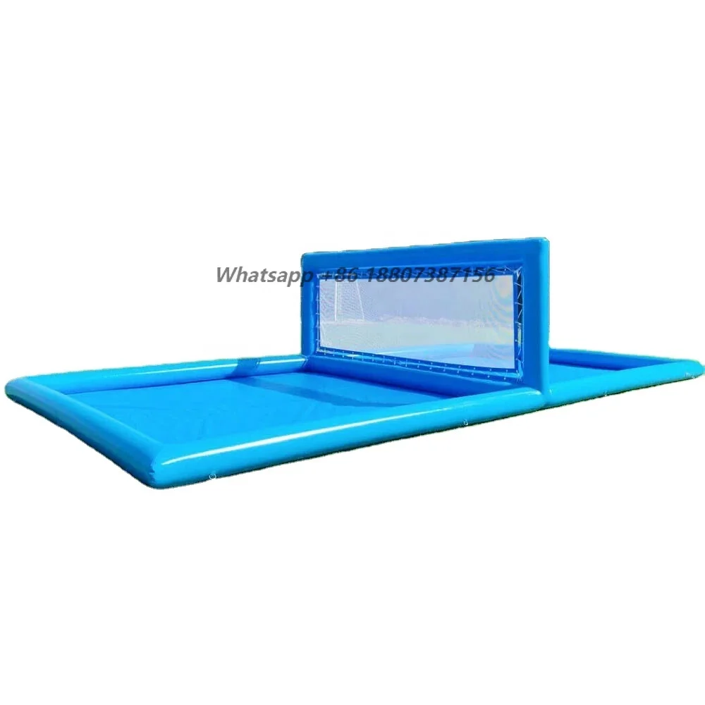 Commercial Grade Inflatable Water Volleyball Court Backyard Beach Outdoor Sport Game With 800w Air Pump