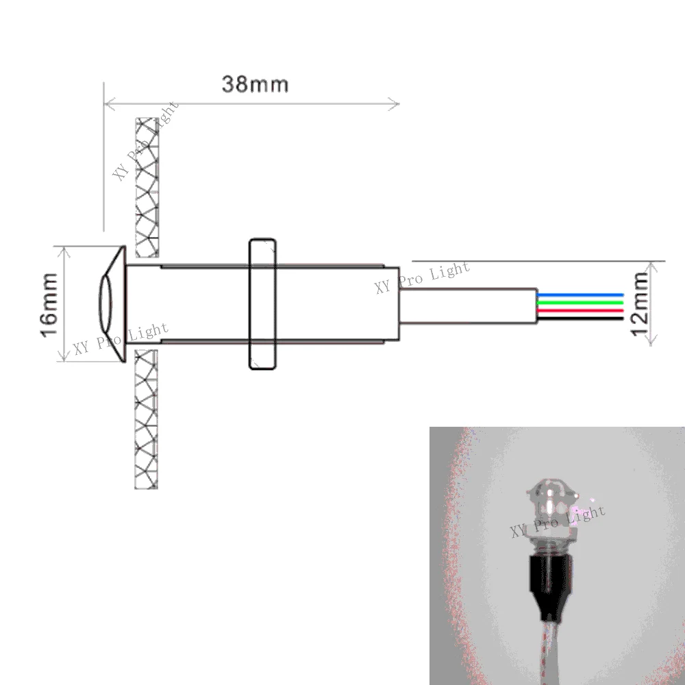 38MM RGB Underwater Bath Light 12V 100mA Starry Sky Bath Bucket Colorful Submersible LED Pool Light Shower Room LED Bathtub Lamp