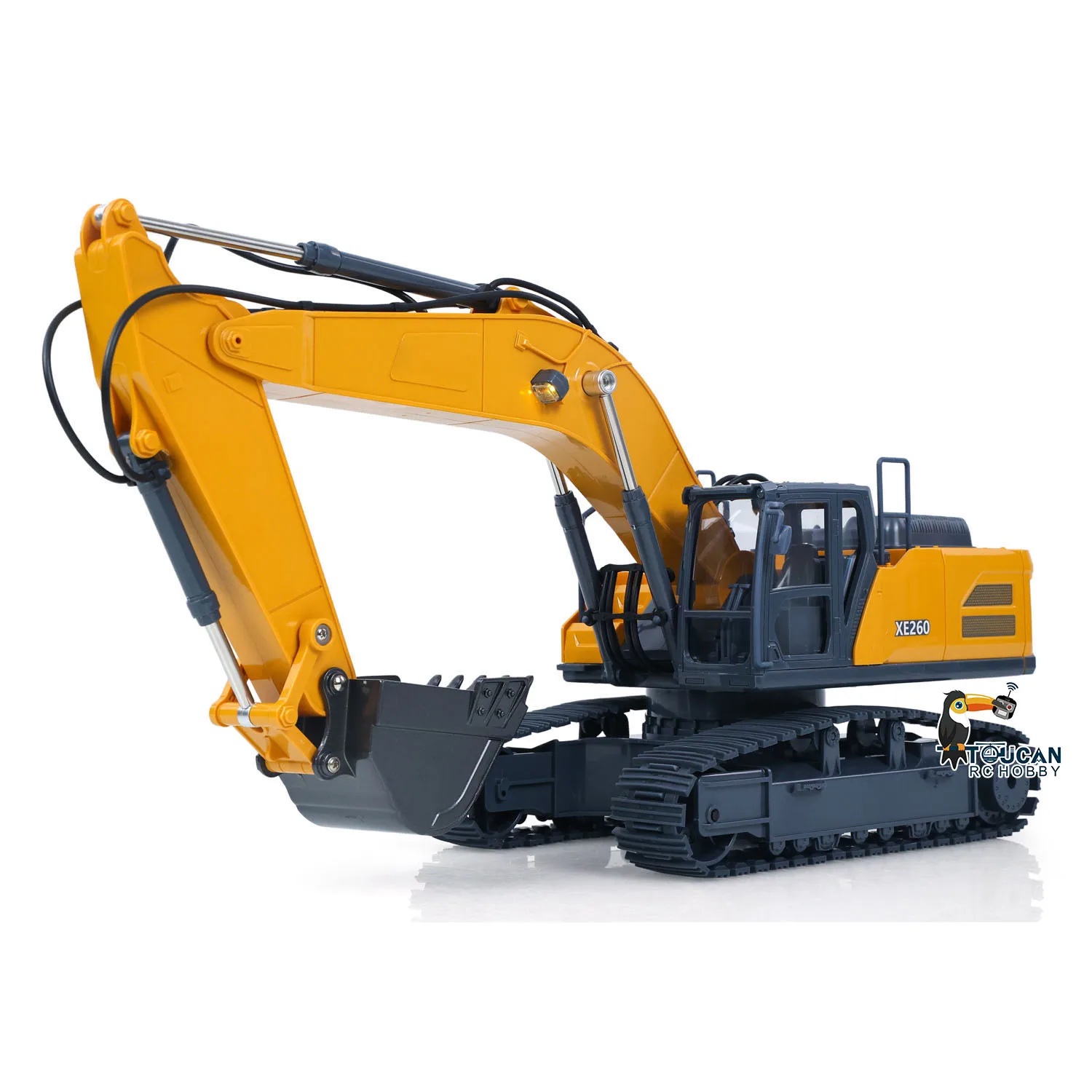 XE1260 1/18 HUINA Elektrischer RC-Bagger Ferngesteuerter Bagger RTR 300-Grad-Rotation Modell Metallschaufel Licht- und Soundeffekte Fahrzeug Auto – Detail 1