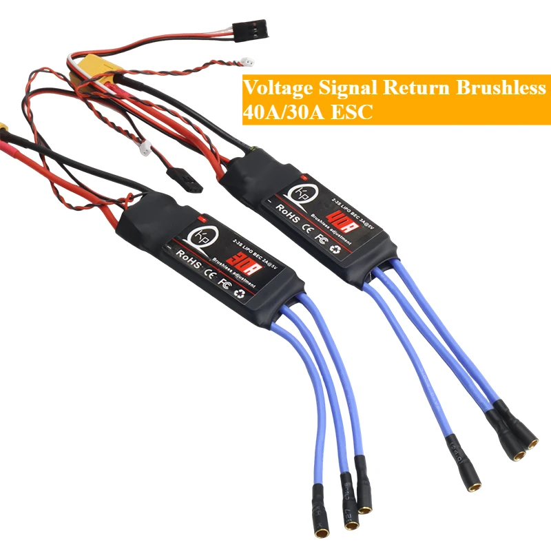 Spanning Signaal Terug Borstelloze 40A/30A ESC Snelheidsregelaar 2-4S met 5V 3A UBEC RC FPV Quadcopter Vliegtuigen F450 Uitbreiden DIY
