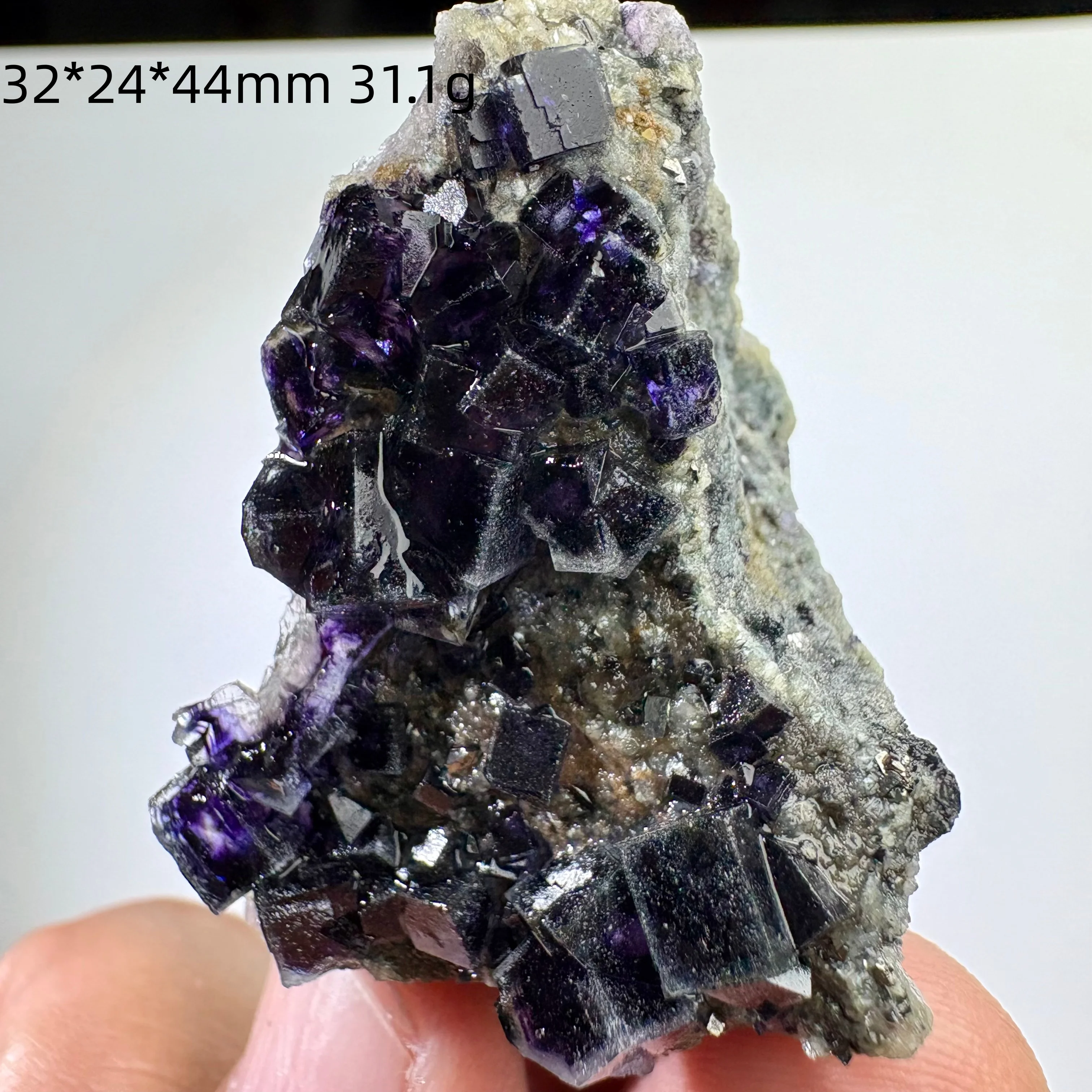 Natural stone fluorite, crystal geode mineral specimen, quartz cluster, raw stone decoration, unpolished healing gift