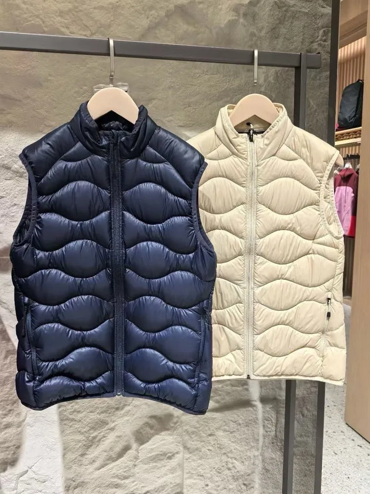 

Tech Cotton Stand Collar Vest ex Autumn Winter Warm Layering Top Cotton Lo Warehouse Vest Youth Faion Stand Fit