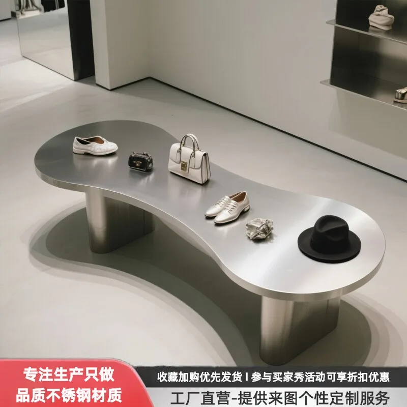 Clothing store Stainless steel Nakajima display table Desktop jewelry Floor-to-ceiling water table Computer office dressing Nail