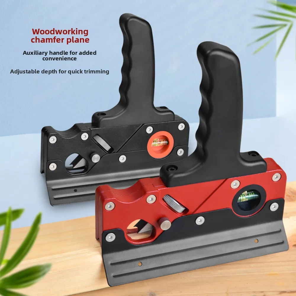 

Chamfer Plane with Backer Woodworking Hand Planer for Quick Edge Planing Radian Corner Plane Trimming Carpenter Hand DIY Tool