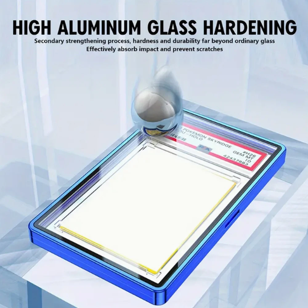 Abgestufte Karten aus Aluminiumlegierung schützen die Hülle für PSA/CGC abgestufte Karten, UV- und kratzfester magnetischer Sammelkartenhalter