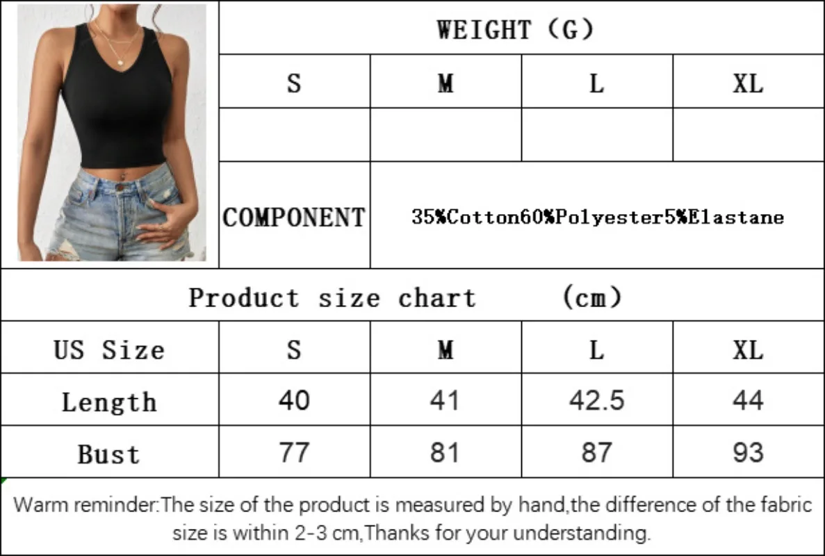 Women's 2024 New Sexy V-neck Slim Fit Ultra Short Sleeveless Hollow Panel Small Tank Top Korean Fashion Crop Top Women YSQ40