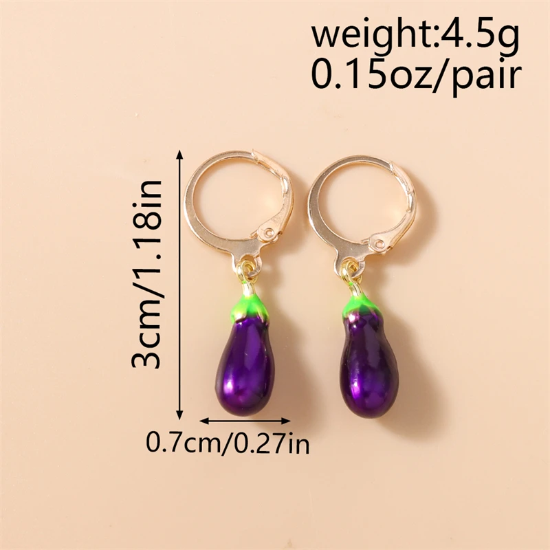 Modische Frucht-Ohrringe für Damen, Erdbeere, Apfel, Mais, Chili, Hängeohrringe, Mädchen, Party, Festival, Schmuck, Geschenke – Detail 5