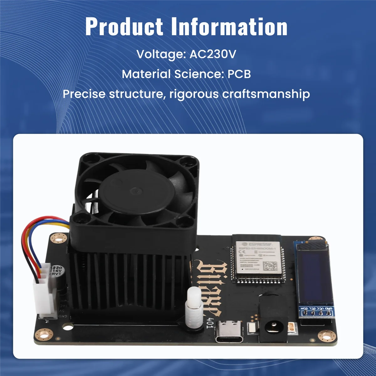 X61A_Bitaxesupra 401 Solo Miner Bitaxe 13 Вт BM1368 ASIC Chip EU PLUG