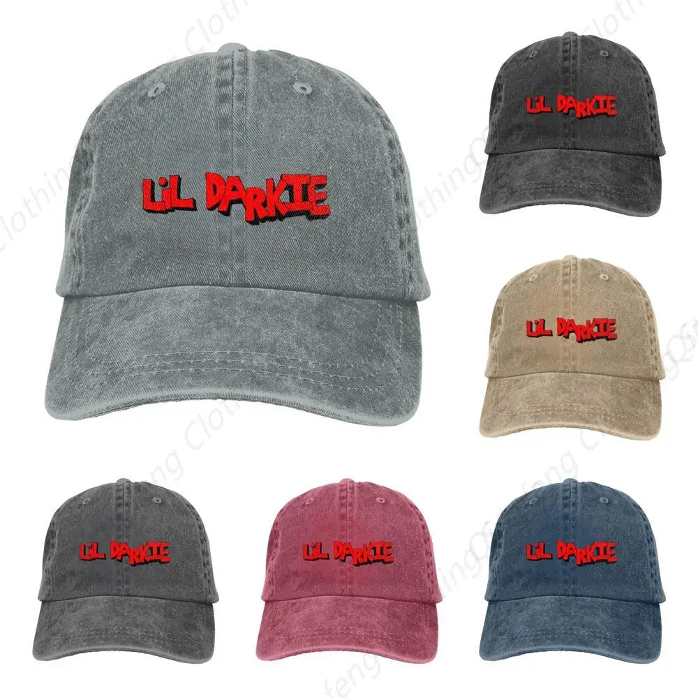 

Rapper Hat Cap Adult Washed Denim Baseball Cap Adjustable Men Women Peaked Cap Gray