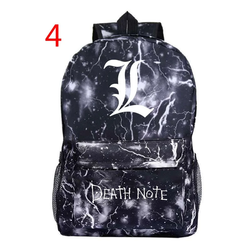 

Het Anime Death Note Printing Backpack Student School Bag Teenager Girls and Boy Backpack Leisure Travel Bag