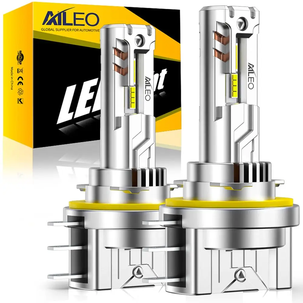 AILEO 2 PCS H15 LED 24000LM 100W 6500K H15 LED CANBUS 800% Brighter Plug & Play Car Headlight Bulbs