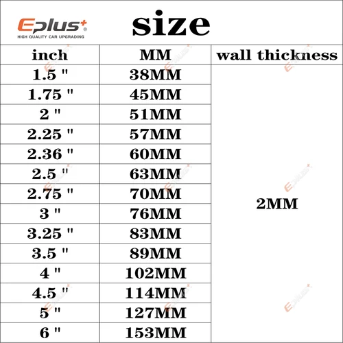 Imagen 2 del producto EPLUS-tubo de escape Universal para coche, turbina en forma de V, Kits de brida macho y hembra, accesorios de modificación de coche de acero inoxidable 304