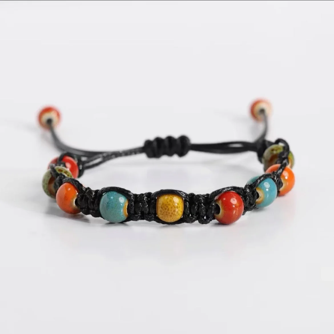 Southern lovesickness handmade woven ceramic bead bracelet for girls, artistic couple style, best friend gift, handmade decorati