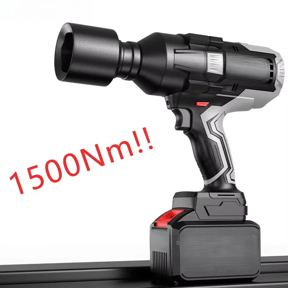 1600NM Handheld High Torque Wrench Impact Cordless Wrench Electric Battery Li-ion Battery Power Impact Wrench