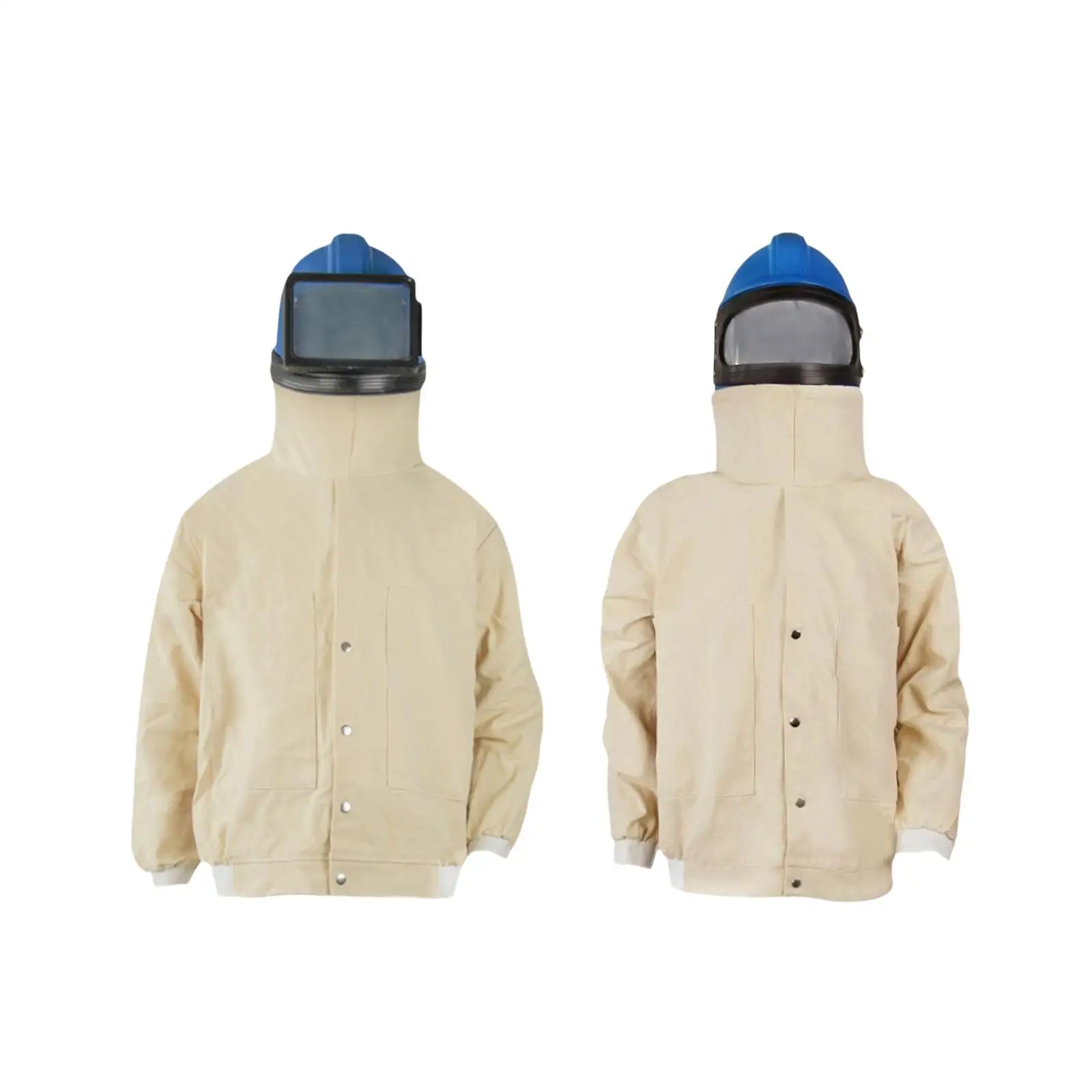 Sand Blasting Suit Jacket with Sandblast Helmet for Sandblasting Spraying