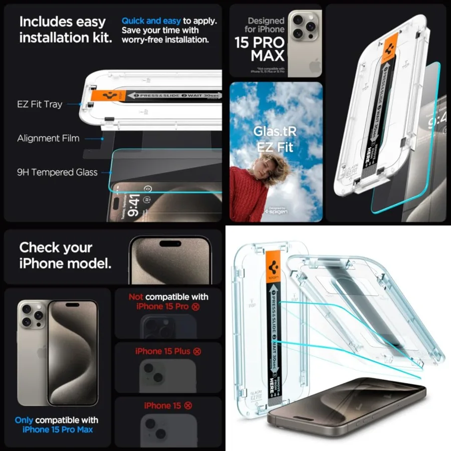 

Tempered Glass Screen tector [GlasTR EZ FIT] designed for [Case Friendly] - 2 Pack