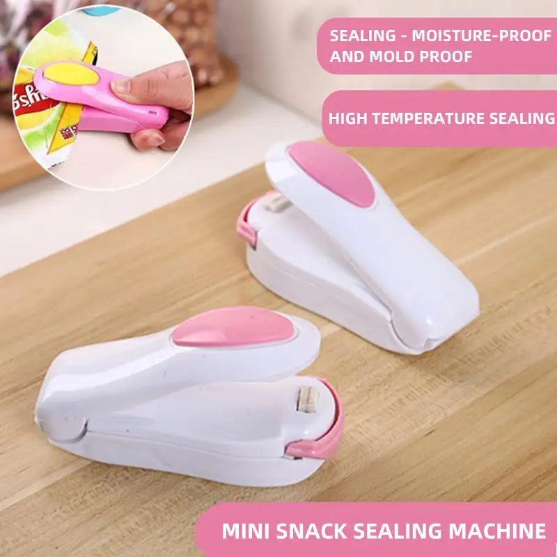 for business Vacuum Food Sealer Plastic Bag Mini Packaging Machine Portable Plastic Sealer Food Storage Snack Vacuum Sealer