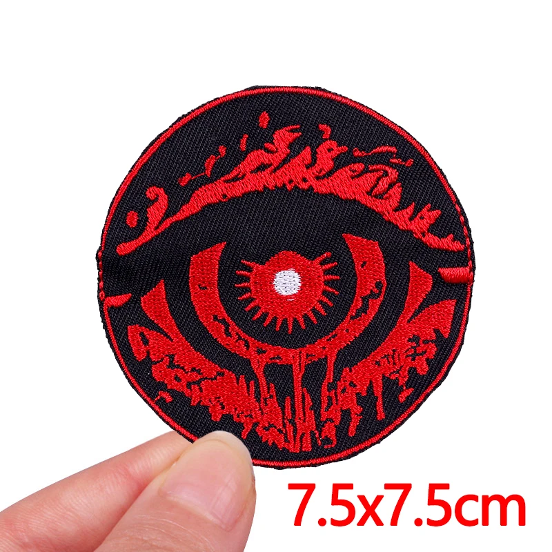 Punk Mystery Style Embroidery Patch Horror Skull Patch Jacket DIY Iron On Patches For Clothing thermoadhesive Patches On Clothes