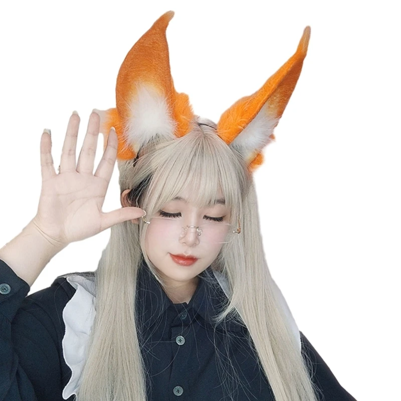 Furry Party Costume Hairband Accessory Gothic Animal Ear Headband Adornment for a Unique and Attractive Hairstyle