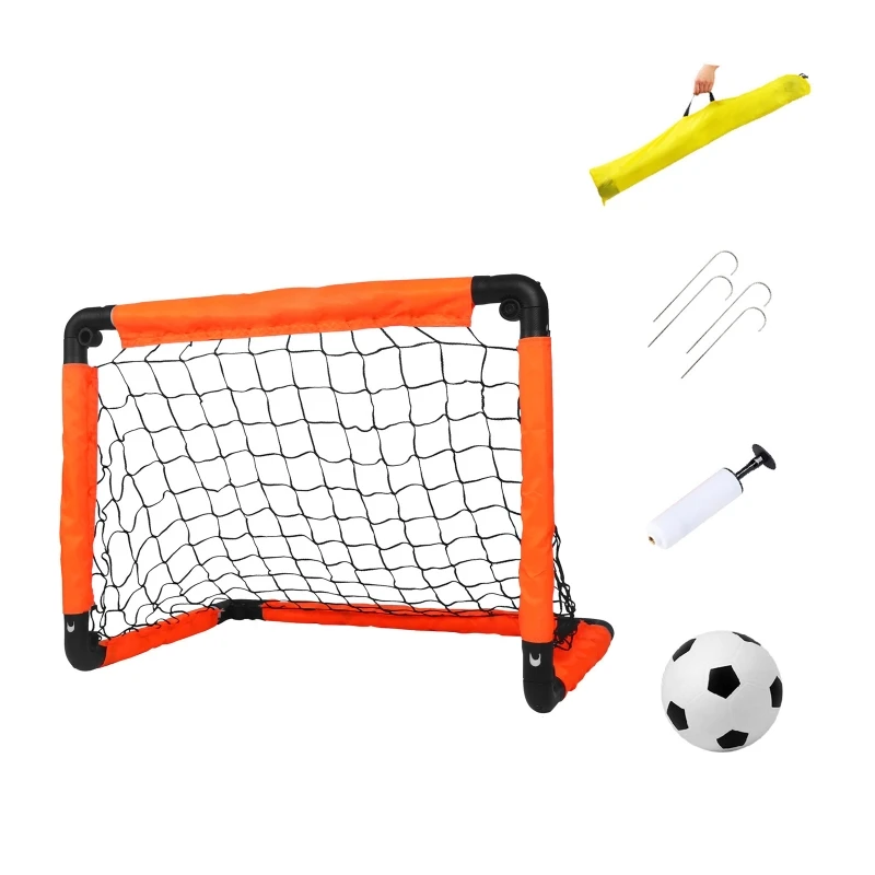 Foldable Football Goals Kid Soccer Goals Portable Soccer Ball Net Training Equipment for Kids Youth Adult Durable