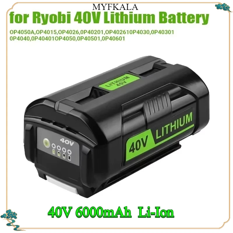 

OP40601 40V 6,0 Ah Li-Ion Akku Für Ryobi OP4060 OP4050 OP4030 OP4026 RY40200 OP4040 RY40430 RY40770 RY40440 Werkzeuge️