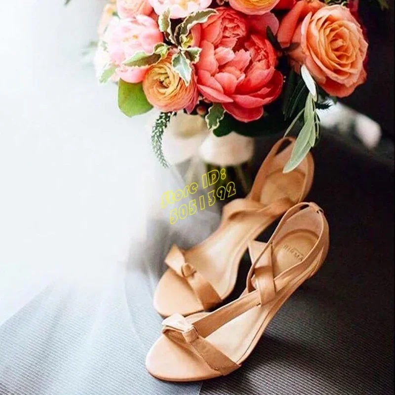 Leather Knot Stiletto High Heel Sandals White Red Black Open Toe Handmade New Arrivals Classic Women Summer Shoes Solid Tie Up - view 2