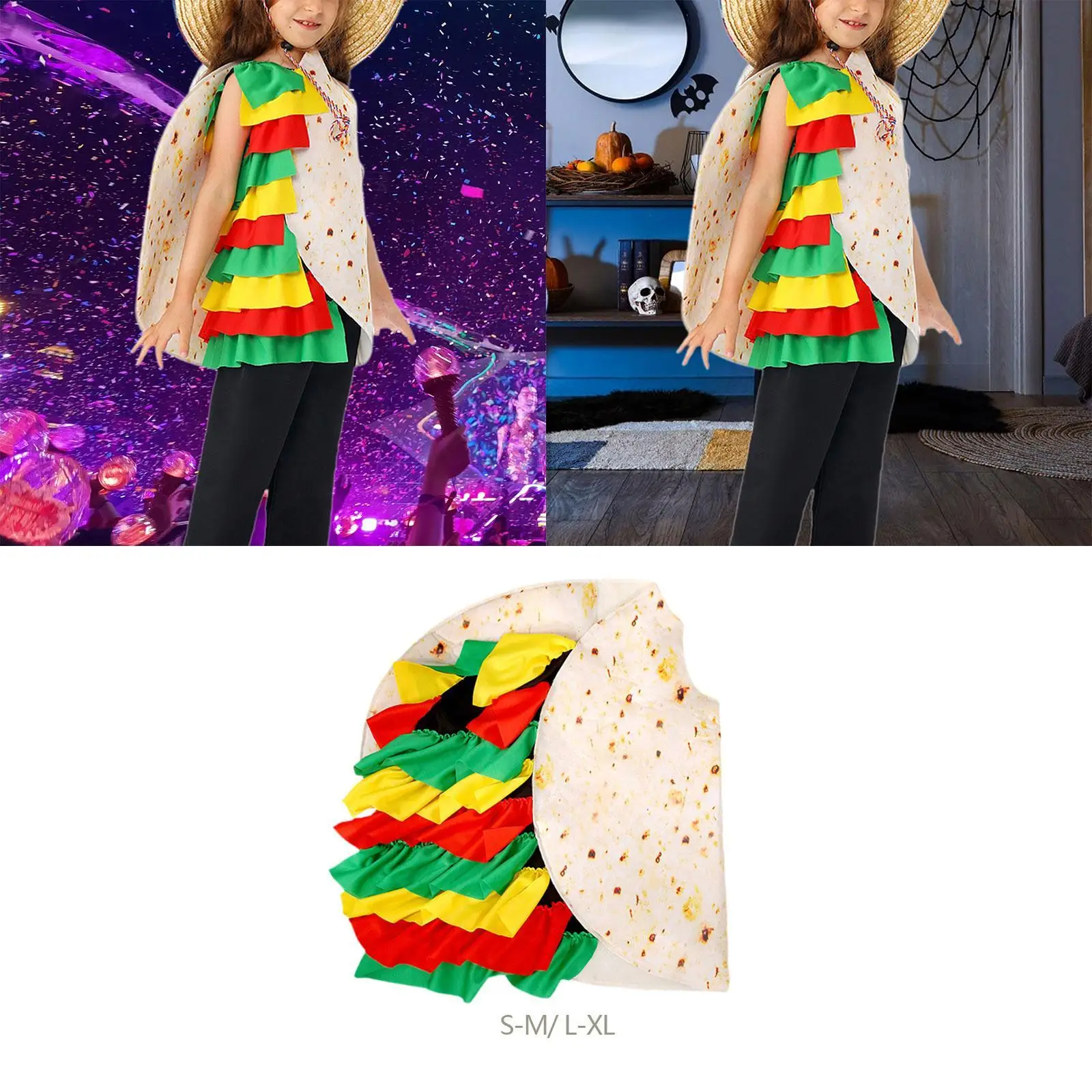 زي بوريتوس للعب الأدوار هدية ديكور الهالوين لحفلات مهرجان الكرنفال