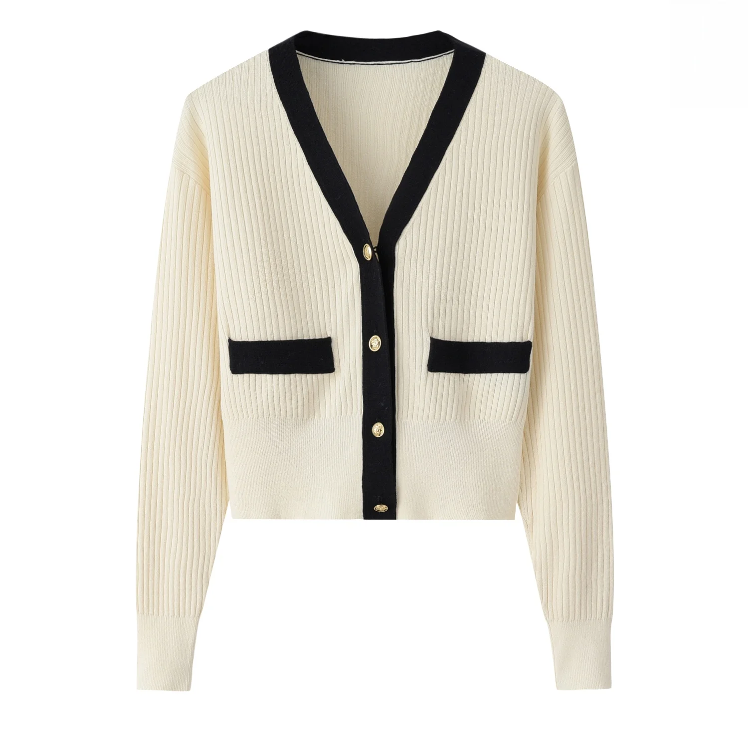 

Women's Knitted Long Sve V-Ne Pure Color Coat Single Button Cardigan Simple Sle Autumn Winter Sweater Design Ladies Top