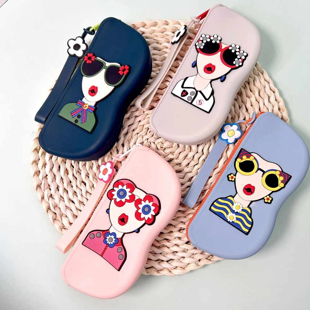 

New Silicone Glasses Bag Portable Dustproof Waterproof Multifunctional Eyeglasses Box Small Items Bags Coin Purse Cosmetic Bags
