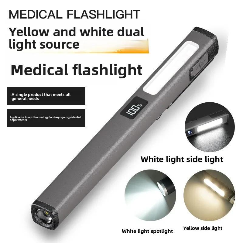 Mini Pen Shape USB Rechargeable LED Pen Light 3 Light Sources Medical Pupil Check Flashlight Portable Doctor Diagnostic Torch