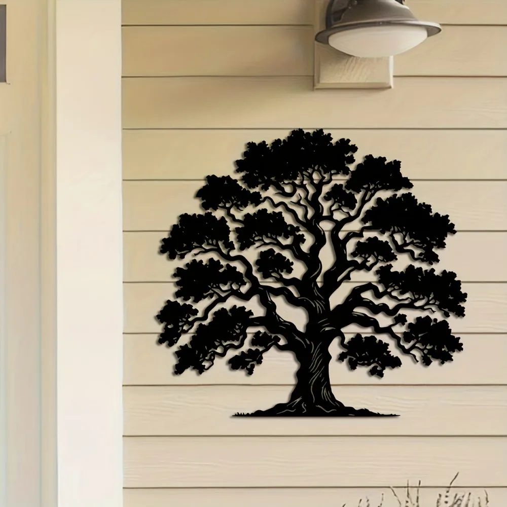 CIFBUY Metal Wall Art Growing Tree Sculpture Indoor Outdoor Forest Plant Decor for Home Garden Patio Living Room Office Hanging