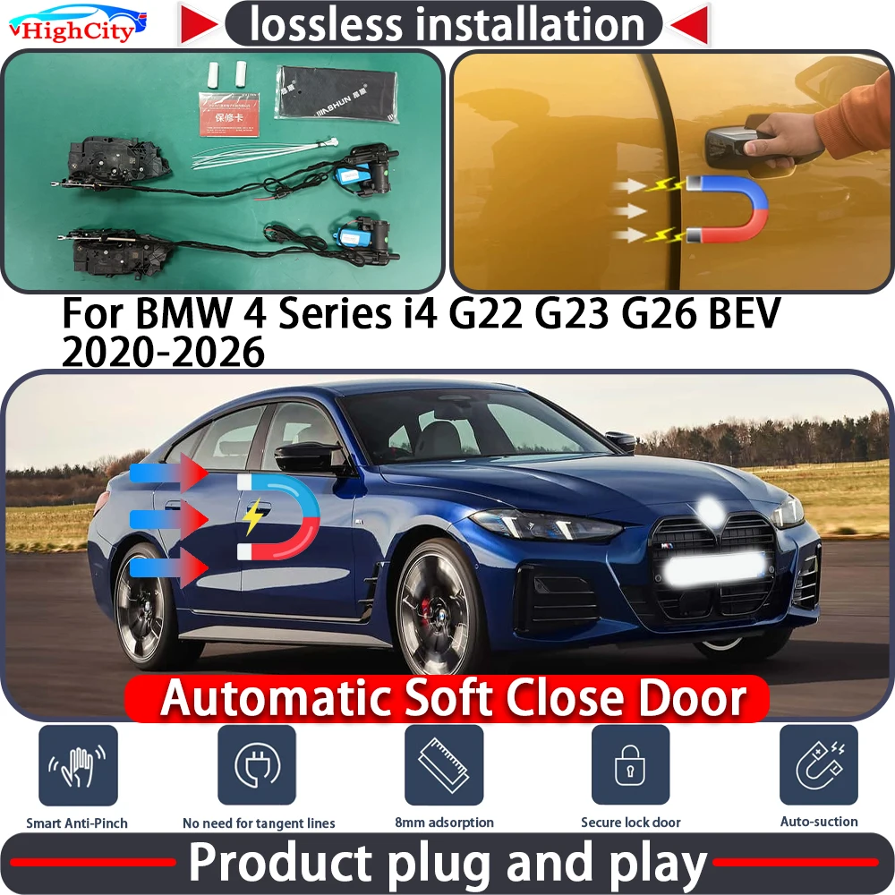 

Electric Closing Door Lock Actuator for BMW 4 Series i4 G22 G23 G26 BEV 2020-2026 Soft Close Power Latch System Auto Pull Door