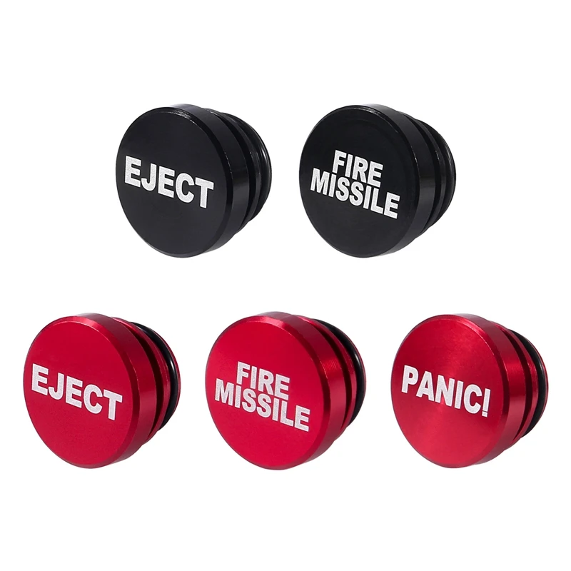 Universal Fire Missile Eject Button Car Cigarette Lighter Cover Universal Aluminum Red Ignition Cap 12V Socket For Most Cars