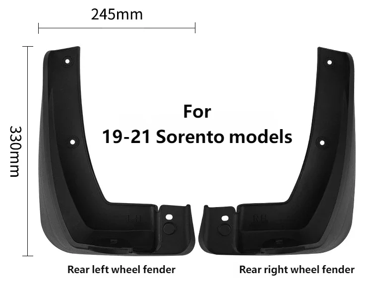 Für Kia Sorento 2019–2021 Schmutzfänger – Vorder- und Hinterreifenschutzblech, langlebiges, maßgeschneidertes Auto-Außenmodifikationszubehör