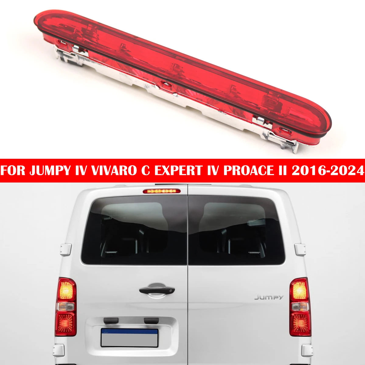 9811325980 Third Brake LED Light Lamp For CITROEN JUMPY IV For OPEL VIVARO C ZAFIRA D For PEUGEOT EXPERT IV For TOYOTA PROACE II
