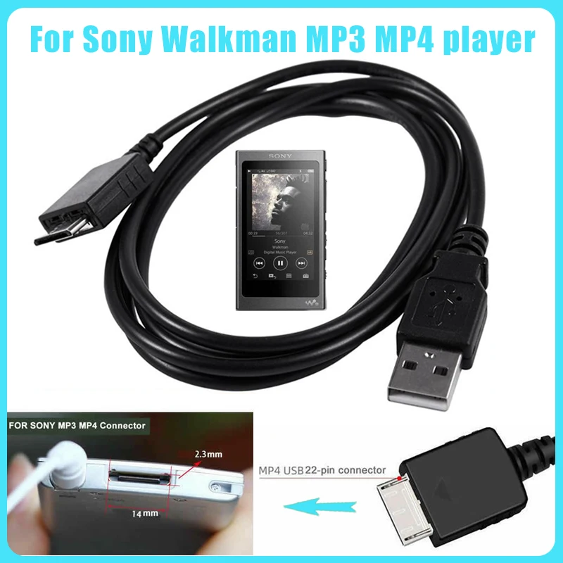 【Fast Delivery】USB Data Sync Charging Cable for Sony Walkman MP3 MP4 Player For NW-A55 A56 A57 NW-A35 A45 NW-ZX300 ZX300A Series