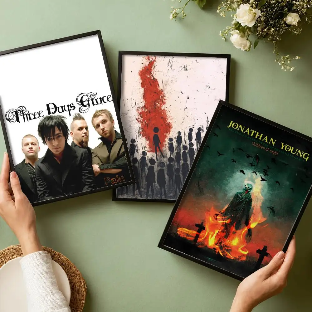 Three Days G-Grace Band Poster Waterproof Wall Art Sticker for Home Bar Decoration, Self-Adhesive Room Wall Decor Mural