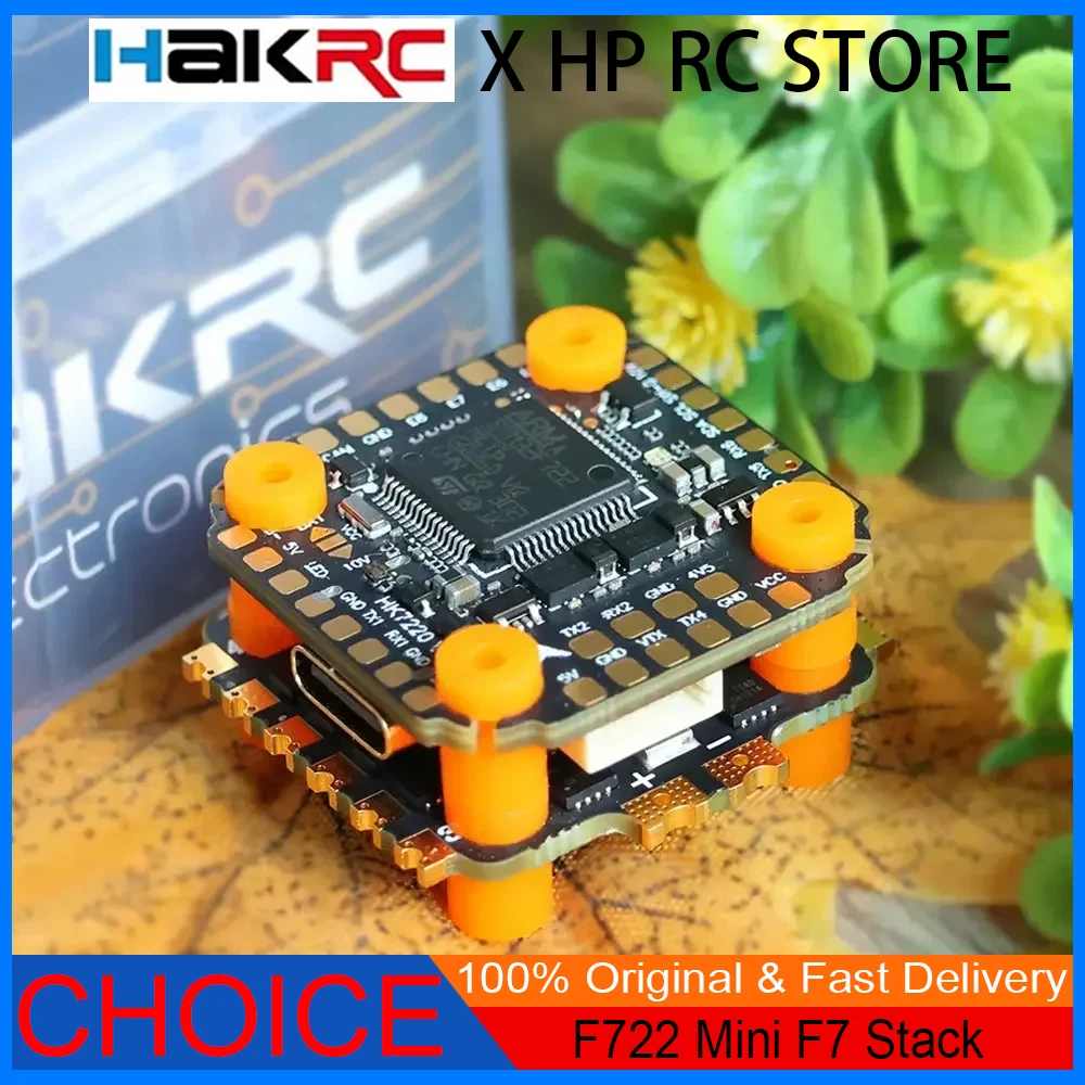 

HAKRC F722 V2 mini Stack F722 Mini Flight Controller Dual BEC W/ 35/40/60/65A 4in1 ESC DShot150/300/600/1200 PWM for FPV Drone