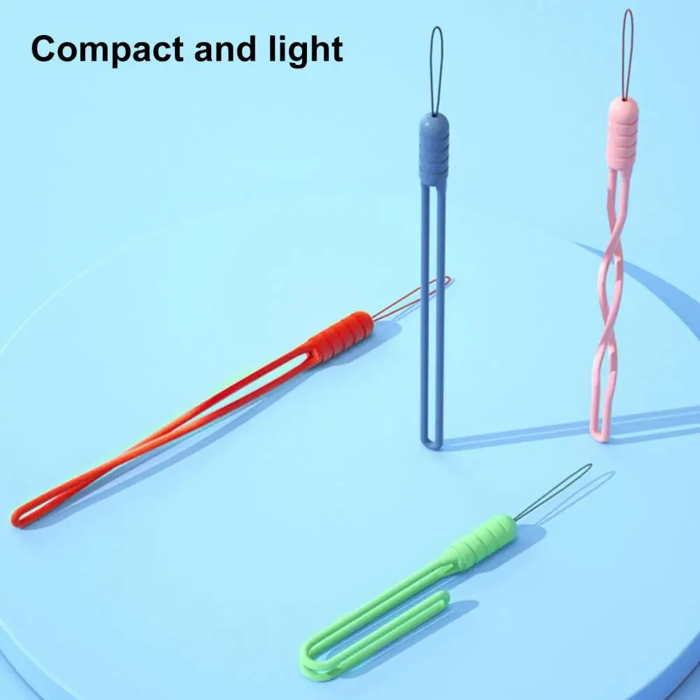 Cordón de llave de Control de acceso para teléfono móvil, juego de cordón de silicona vibrante, cadena antipérdida multiusos para teléfono móvil