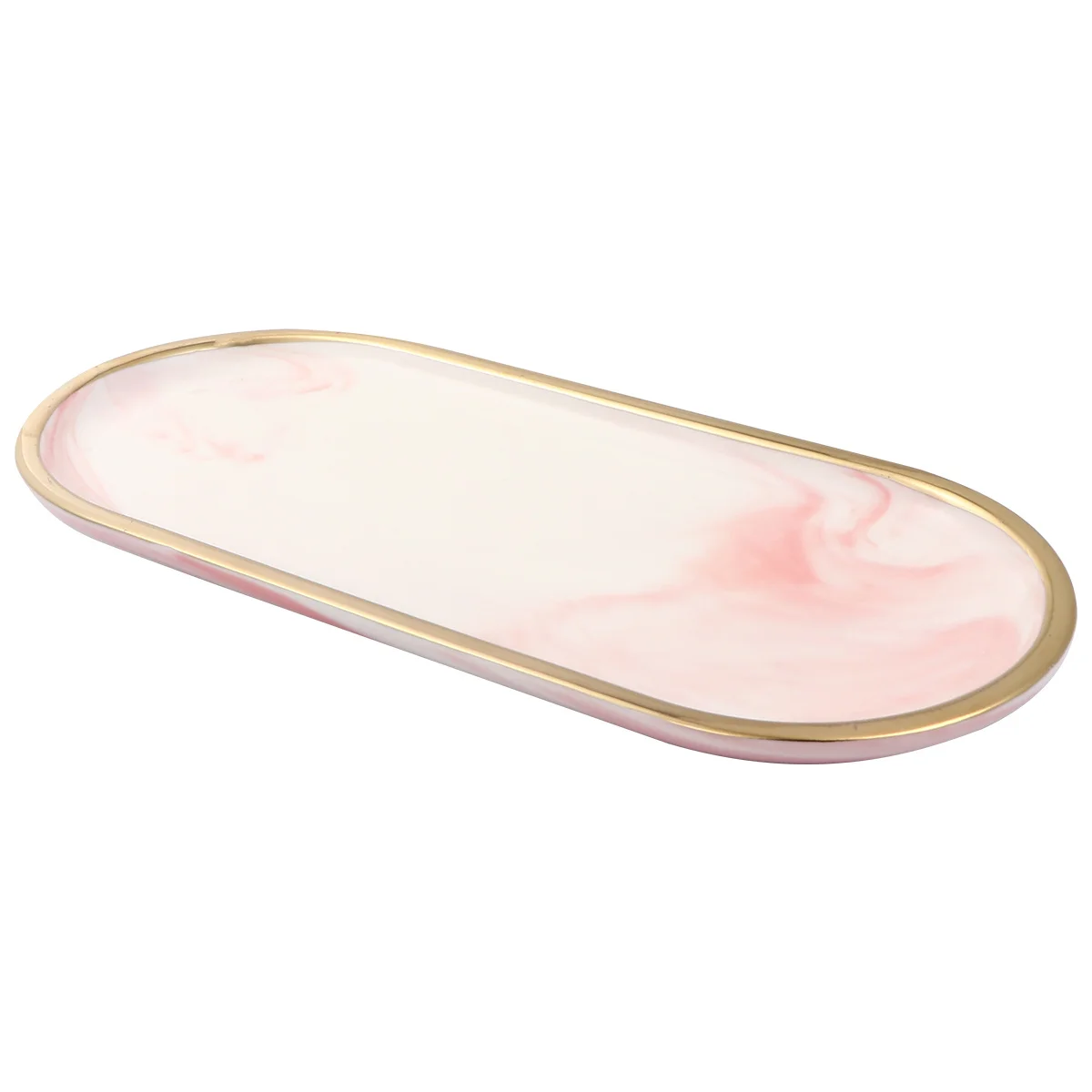 

1 шт. керамический поднос для ювелирных изделий розовый элегантный простой ремесленный тарелка для хранения шикарный орнамент свадебный подарок на помолвку