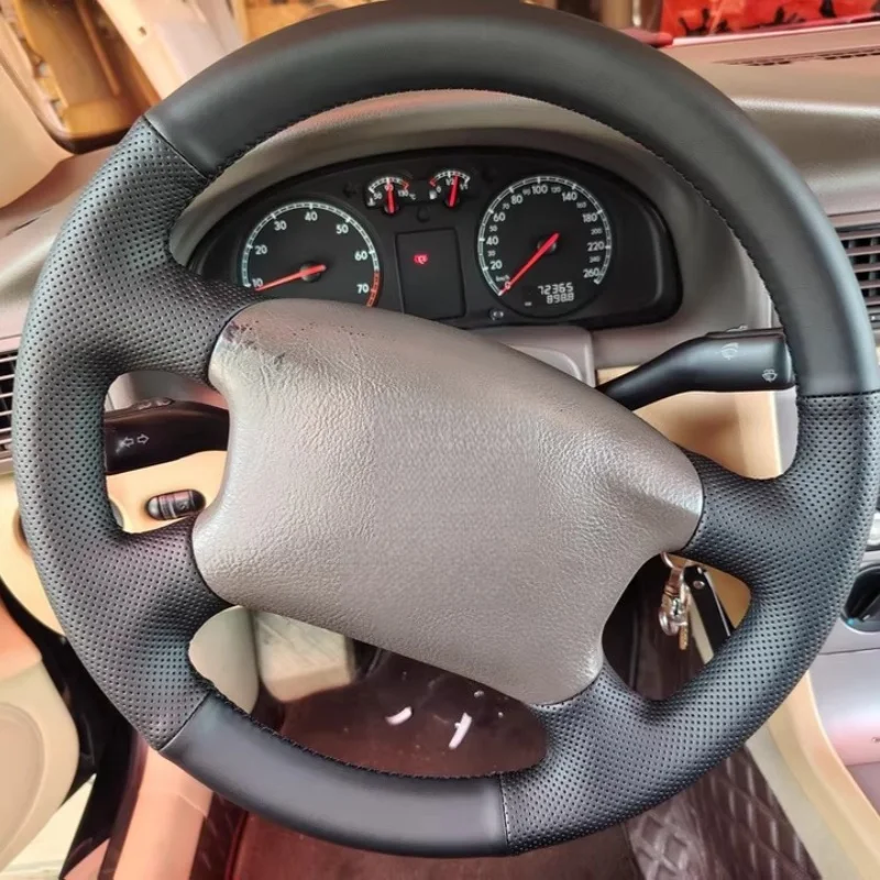 

Soft Perforated Leather Cover For VW Golf 4 MK4 1998-2004 Passat B5 1996-2005 DIY Hand Sewing Steering Wheel Cover Leather Trim